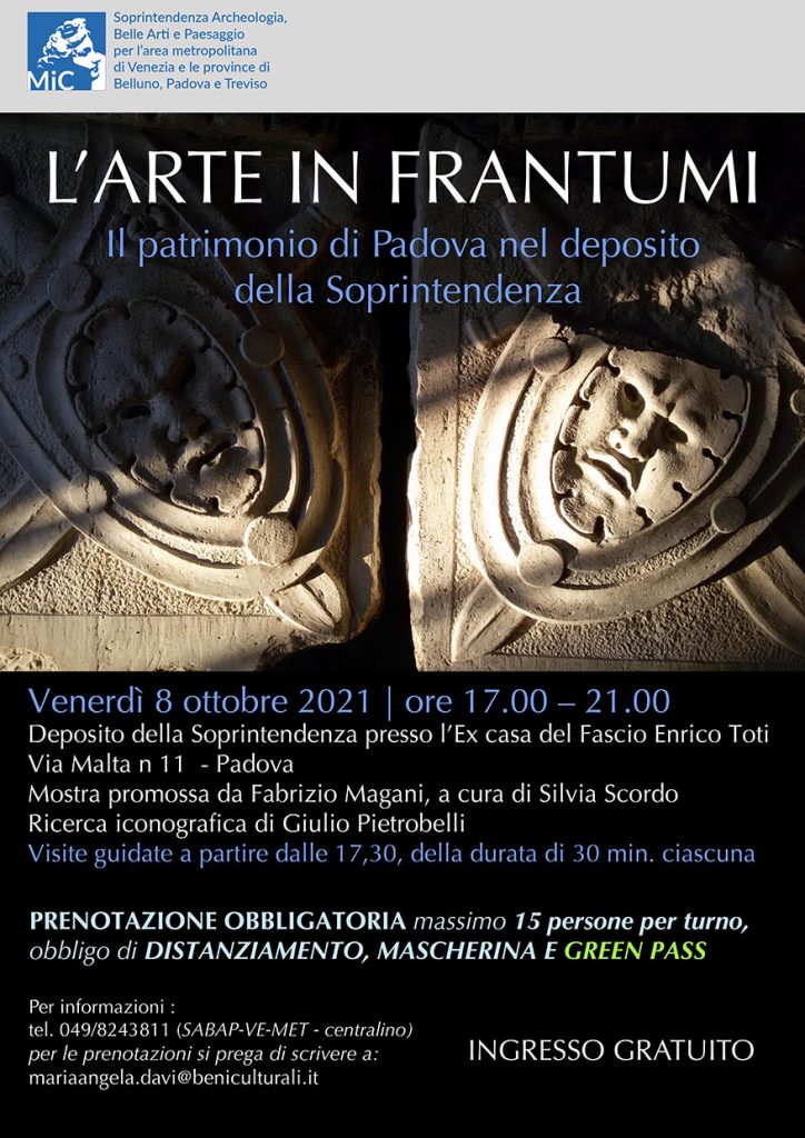 Venerdì 8 ottobre | Apertura straordinaria del Deposito della Soprintendenza a Padova, con visite guidate gratuite