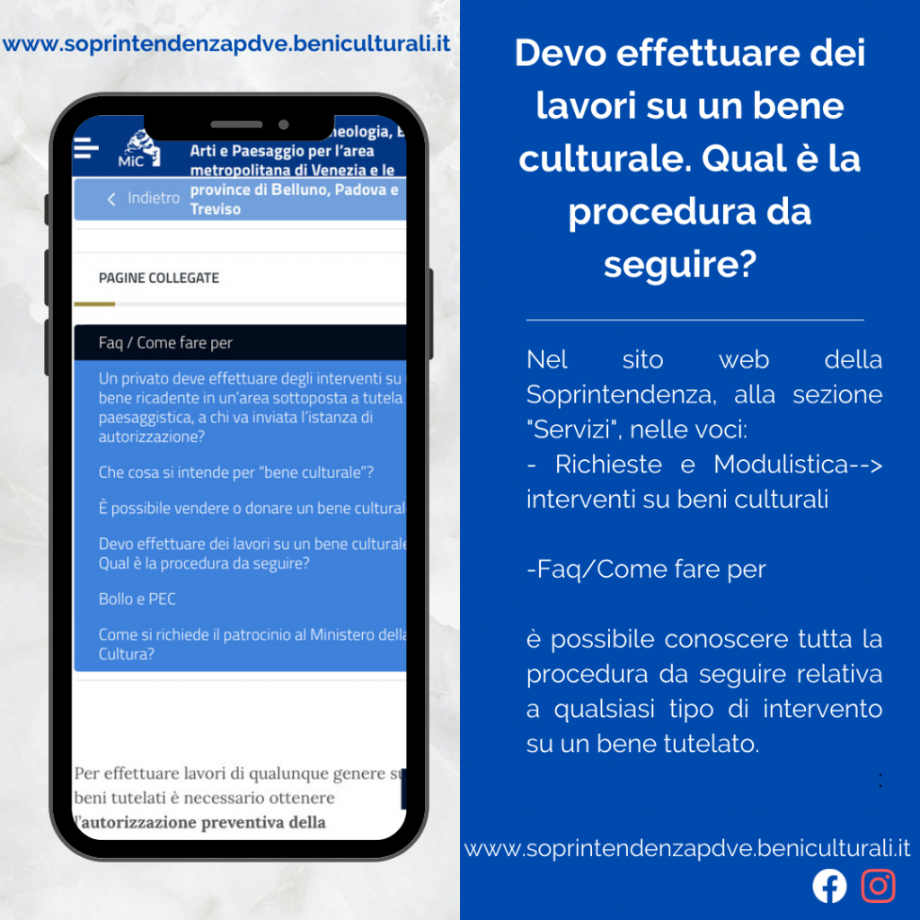 Devo effettuare dei lavori su un bene culturale, cosa fare? Nella sezione “Servizi” del sito della Soprintendenza la procedura da seguire e la modulistica.