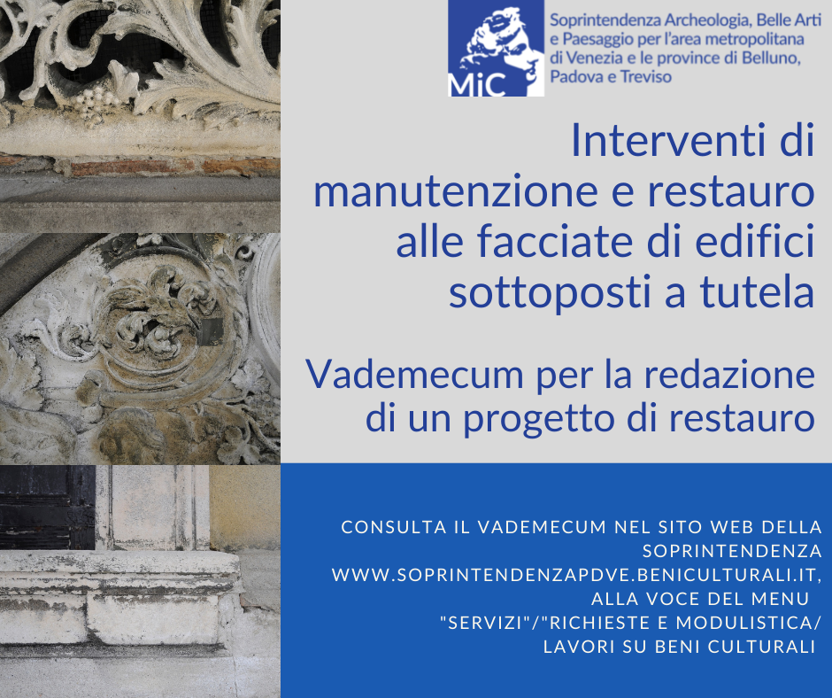 Interventi di manutenzione e restauro alle facciate di edifici sottoposti a tutela: è on line un vademecum della documentazione necessaria per un progetto di restauro