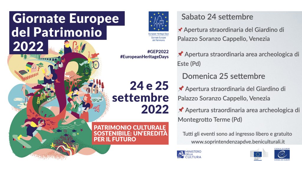 Giornate Europee del Patrimonio 2022: 24 e 25 settembre, aperture straordinarie e visite guidate gratuite