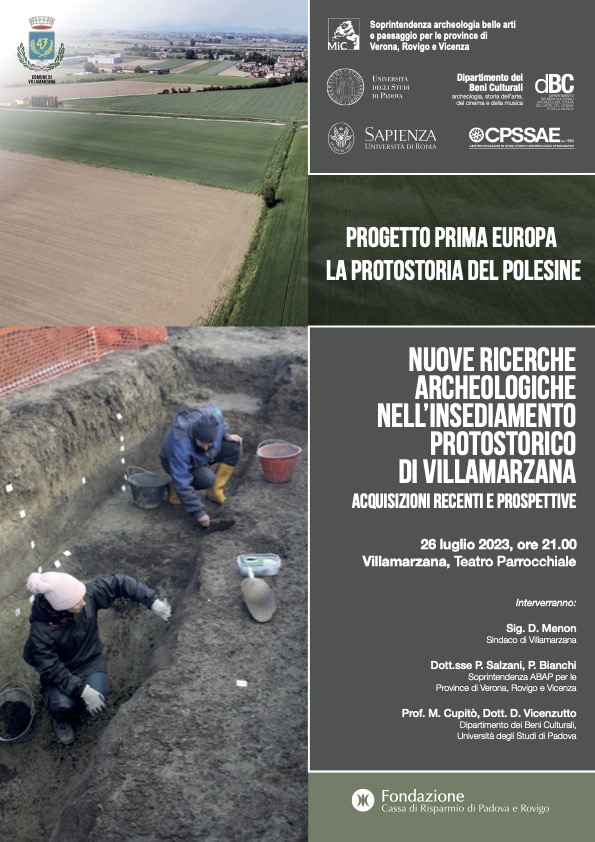 Progetto “Prima Europa. La protostoria del Polesine” – Conferenza “Nuove ricerche archeologiche nell’insediamento protostorico di Villamarzana. Acquisizioni recenti e prospettive”