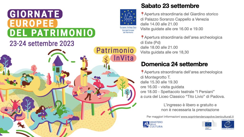 Giornate Europee del Patrimonio: 23 e 24 settembre, aperture straordinarie e visite guidate gratuite