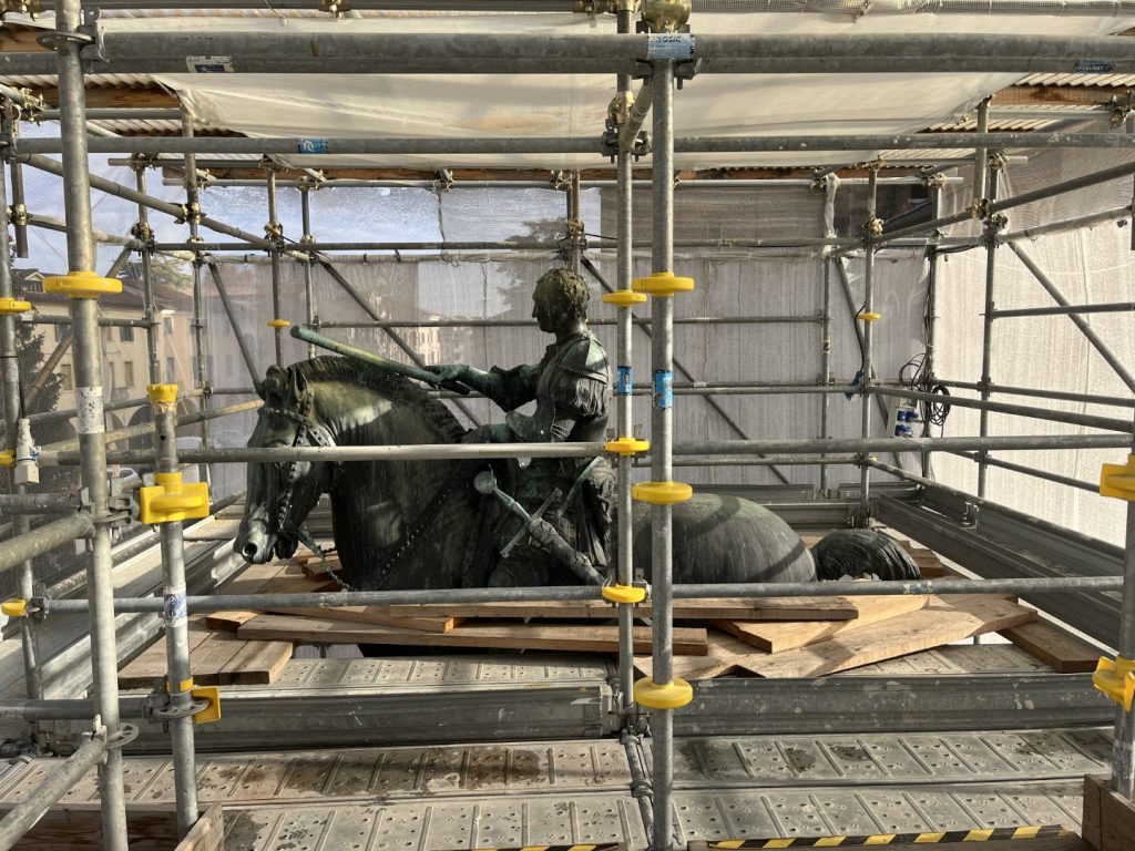 Padova, monumento al Gattamelata: collaborazione tra Soprintendenza e Centro Interdipartimentale per i Beni Culturali dell’Università di Padova garantisce la massima qualità scientifica delle indagini preliminari in atto, requisito del progetto di restauro del monumento