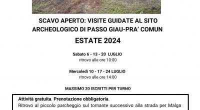 Scavo aperto: visite guidate nel mese di luglio al sito archeologico di Passo Giau – Prà Comun, nel territorio delle Regole di San Vito di Cadore (Bl)