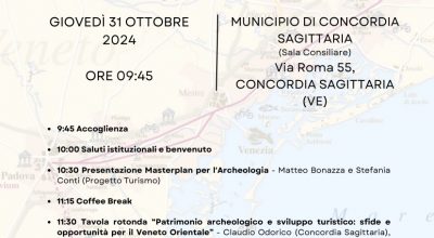 La Soprintendenza partecipa al convegno “Il patrimonio archeologico del Veneto orientale: strategie di valorizzazione turistica” a Concordia Sagittaria (Ve)