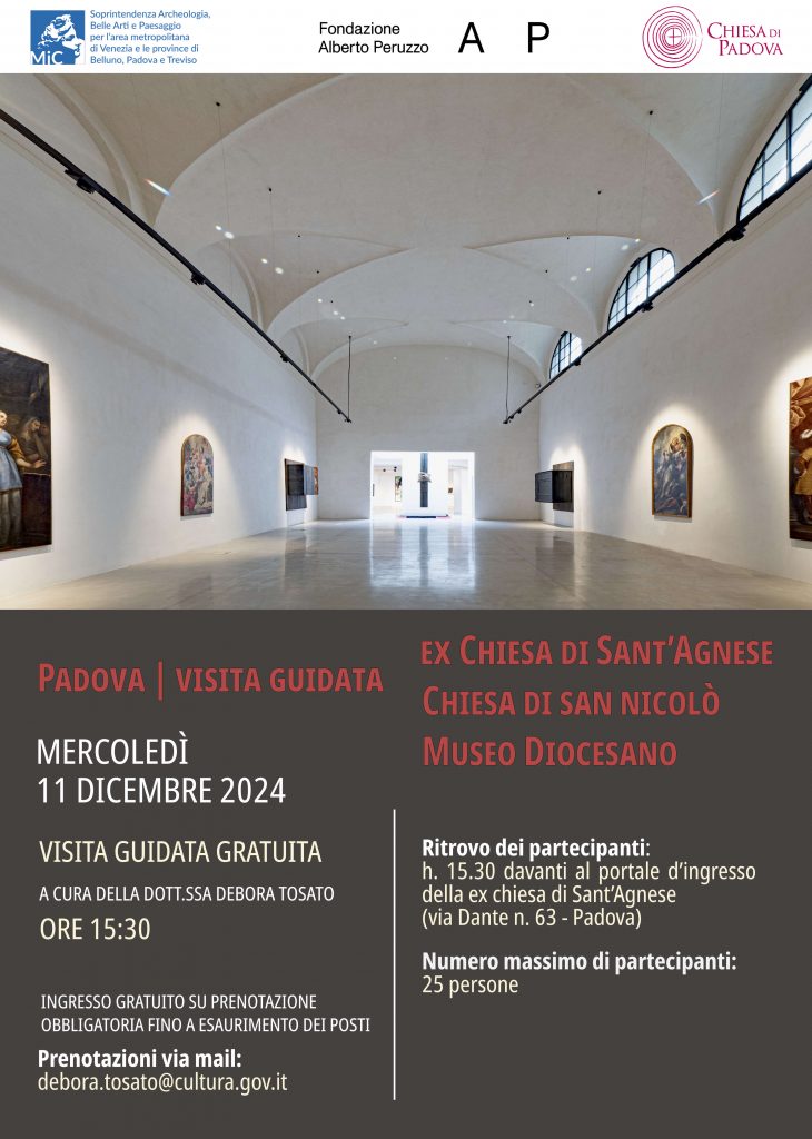 Padova | Visita guidata alla ex chiesa di Sant’Agnese, alla chiesa di San Nicolò e al Museo Diocesano a cura della Soprintendenza