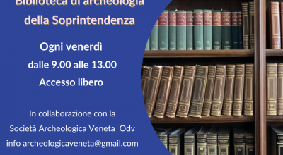 Apre al pubblico ogni venerdì la biblioteca di archeologia della Soprintendenza, nella sua sede di Palazzo Folco a Padova