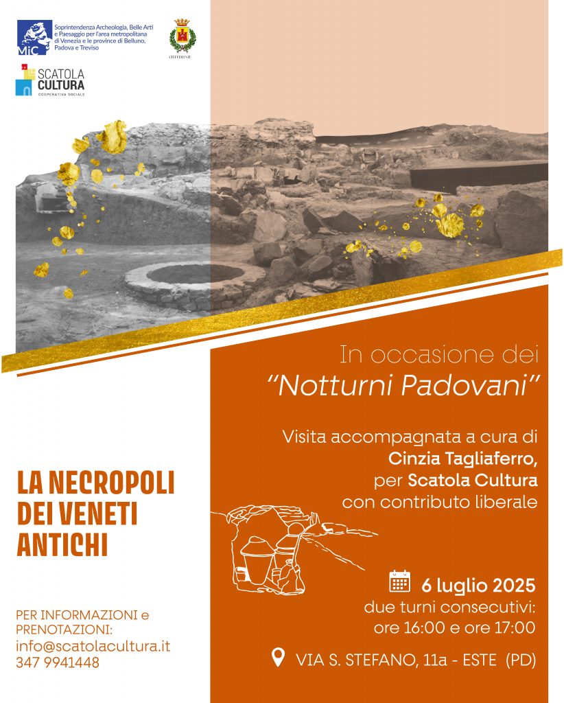 Domenica 6 luglio visita accompagnata all’area archeologica di Via Santo Stefano ad Este, la necropoli dei Veneti antichi