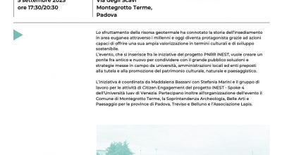 La Soprintendenza partecipa all’evento “Fra antico e nuovo. Strategie di valorizzazione del patrimonio culturale e geotermico a Montegrotto Terme”, aperto alla cittadinanza