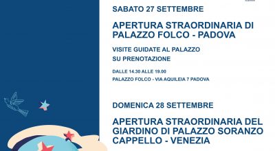 GEP 2025 | Apertura straordinaria e visite guidate delle due sedi della Soprintendenza: Palazzo Folco a Padova e Palazzo Soranzo Cappello, con il suo giardino, a Venezia