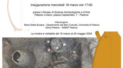 Inaugurazione della mostra “𝑁𝑒𝑙 𝑠𝑢𝑏𝑢𝑟𝑏𝑖𝑜 𝑑𝑖 𝑃𝑎𝑑𝑜𝑣𝑎. 𝐼𝑙 𝑐𝑜𝑛𝑡𝑒𝑠𝑡𝑜 𝑓𝑢𝑛𝑒𝑟𝑎𝑟𝑖𝑜 𝑟𝑜𝑚𝑎𝑛𝑜 𝑑𝑖 𝑣𝑖𝑎 𝑆𝑎𝑛𝑡’𝐸𝑢𝑓𝑒𝑚𝑖𝑎”, frutto della collaborazione tra Dipartimento dei Beni Culturali dell’Università di Padova, Soprintendenza e Centro Ateneo per i Musei UniPd