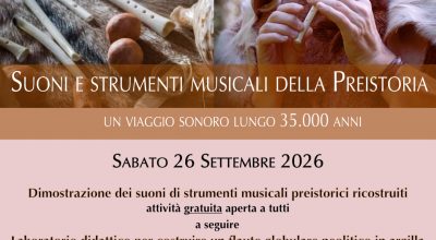 Gep 2026 | Padova, ad Aliparco – Sentieri di Storia un viaggio sonoro nella Preistoria per le Giornate europee del patrimonio